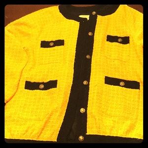 Gucci yellow bomber jacket sweater